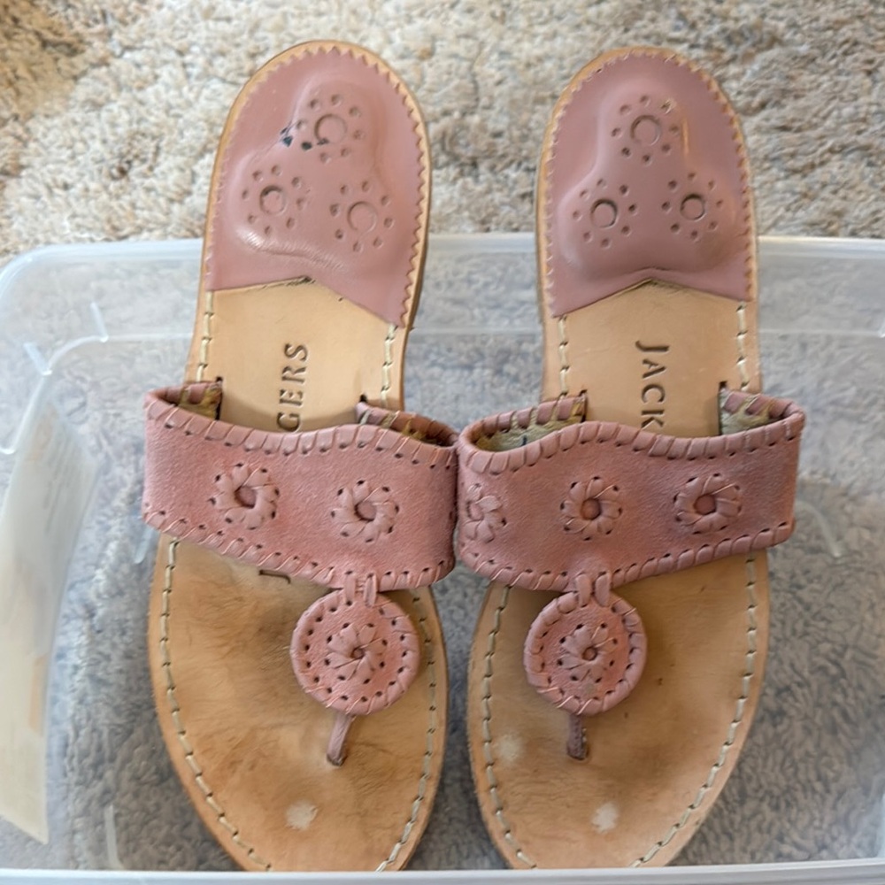 Jack Rogers Pink and Tan Sandals with Elegant Design